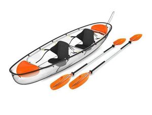 Kayak transparente y resistente en venta, con diseño ligero de 57 libras, 100% de protección UV y capacidad para 2 personas. - Product Image 3