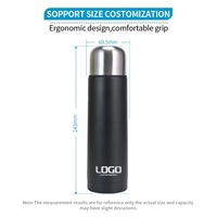 Bouteille isotherme de voyage 500 ml pour Yerba Maté avec bombilla, double usage, bec verseur à pression et couvercle de consommation, personnalisable