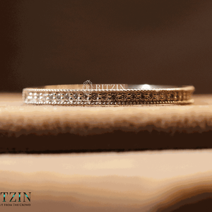 Bande d'anniversaire demi-éternité en diamant rond pour femme - Product Image 4