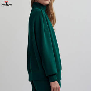 2025 alta calidad hecho a medida transpirable nuevo diseño media cremallera mujeres sudaderas hechas en Pakistán - Product Image 2