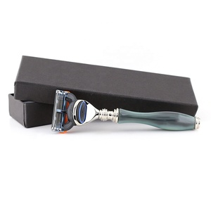 ZY Handmade Triple Blade Safety <b>Razor</b> for Men Body Shaving Comfortable Aluminum Handle Perfect Shave Personal Care Cartridge - Product Image 1