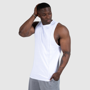 Camiseta sin Mangas Deportiva para Hombre, 100% Algodón, Transpirable, con Logotipo Frontal, Cuello Redondo, para Gimnasio y Atletismo - Product Image 2