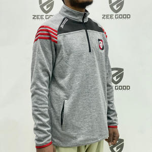 To Trending GAA Jerseys Cotton Blended Hurling Half Zipper Custom Long Sleeves Tops and Shirts Wholesale at GAA Jerseys - Product Image 6