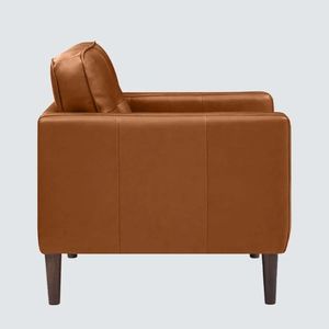 Shlok Contemporary Design Light Brown <b>Leather</b> Arm <b>Chair</b> <b>for</b> <b>Living</b> <b>Room</b> - Product Image 5
