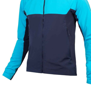 Veste d'extérieur à bas prix bicolore coupe-vent léger avec fermeture éclair Vêtements de sport imperméables pour hommes logo personnalisé - Product Image 6