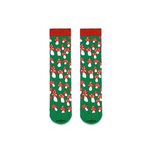 Chaussettes respirantes en jacquard à motif champignon coloré, en nylon tricoté à compression, taille unique pour garçon, pour usage quotidien - Product Image 1