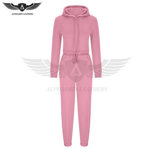 Conjunto de chándales sudaderas con capucha y cortas para mujer de la mejor calidad, ropa informal de color rosa, chándales cortos para mujer - Product Image 3