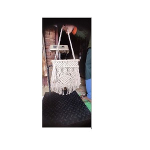 Personnalisé femme macramé glands tissé à la main sac coton chaîne croix corps sacs glands décoratif suspendu sac à main - Product Image 3