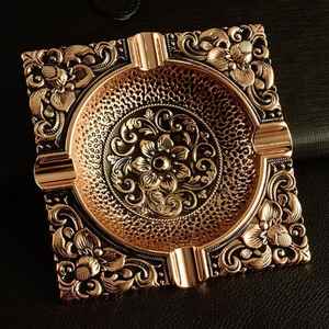 Cendrier en métal en acier inoxydable de haute qualité avec design abstrait floral pour patio, jardin, balcon, café et hôtel - Product Image 2