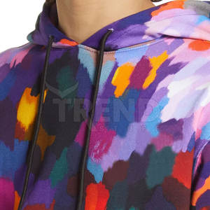 Venta al por mayor de los hombres 100% algodón holgado Sudadera con capucha de peso pesado 350 GSM transpirable de gran tamaño pulóver Invierno Polar 6XL sólido con capucha - Product Image 4