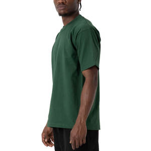 T-shirt à manches courtes en coton confortable pour homme Pro Club, grande taille, uni, uni - Product Image 4