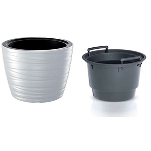 Fioriera bassa con serbatoio da 48L Maze in plastica bianca 47,5 (lunghezza) x 47,5 (larghezza) x 34,9 (altezza) cm - Product Image 2
