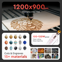 Wattsan 1290 DUOS LT 1200*900mm Machine de découpe laser CO2 à double tête avec table élévatrice et découpeur laser CNC à double tête