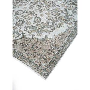 พรมขนสัตว์สีน้ำตาลเบจวินเทจ ขนาด 9x12 ฟุต รุ่น Pae-1699 ลายเมดัลเลียน สำหรับตกแต่งบ้าน ห้องนั่งเล่น รูปทรงสี่เหลี่ยมผืนผ้า - Product Image 2