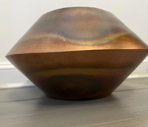 Pot de fleurs en cuivre antique de haute qualité avec un design martelé fait à la main pour la maison - Product Image 3