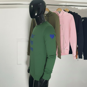 Sweat-shirt pour homme à manches longues, col rond, en coton French Terry, effet délavé, brodé, style streetwear, fabrication OEM personnalisée - Product Image 4