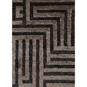 Aprezo Hand Knotted Acrylic <b>Rug</b> Beige & Brown Geometric & Abstract <b>Boho</b> Pattern for Home & Hallway Rectangle-Model Aiar-3015 - Product Image 3