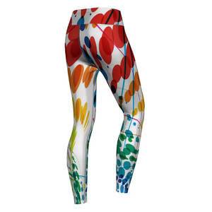 Leggings athlétiques sublimés personnalisés pour femmes pantalons de yoga extensibles taille haute pour le sport et la salle de sport étiquettes de marque personnalisées - Product Image 3