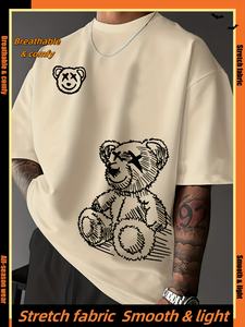 เสื้อยืดแขนสั้นสำหรับวัยรุ่นพิมพ์ลายแฟชั่นใหม่เวอร์ชันเกาหลีฤดูร้อน - Product Image 4