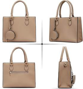 Sac à main en cuir véritable de mode personnalisé de haute qualité étanche avec fermeture à glissière couleur personnalisée capacité 1L style de rue élevé - Product Image 3