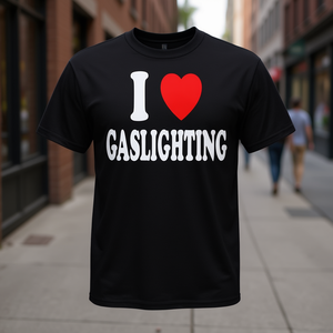 T-shirt promotionnel noir pour hommes « I Love Gaslighting Sarcastic » - Product Image 3