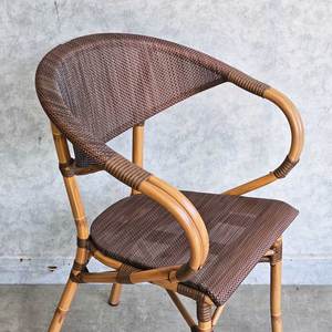 GCF216 Contemporary <b>Outdoor</b> Aluminum <b>Chair</b> with Durable and Comfortable Wood Metal Armrests Waterproof <b>Stackable</b> for Park Use - Product Image 3