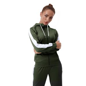 Custom Street Two Piece Hooded Fleece Quick Dry Workout <b>Loungewear</b> Tracksuit Casual <b>Set</b> Women 100% Cotton Sweatsuit - Product Image 4