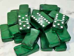 28 Resin Domino Tiles with Resin Box Wood Case Gift Set for Wall Signs & Entertainment Handcrafted <b>Wooden</b> <b>Crafts</b> - Product Image 2
