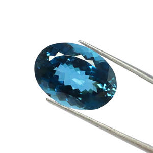 Pierre précieuse naturelle Topaze bleue de Londres 8x6mm - Topaze bleue de Londres taille ovale - Pierres brutes facettées magnifiques - Cadeau idéal pour elle - Product Image 5