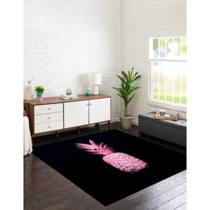 Alfombra Estampada - Alfombra de Cocina con Diseño de Piña Rosa, Alfombra Moderna de Lujo, Alfombra Suave No Tejida - Product Image 2