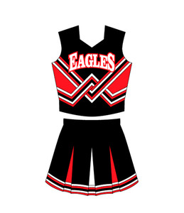 Ensemble jupe et short de cheerleading pour enfants, uniforme scolaire primaire, haute qualité, service OEM sublimé, fabricant pakistanais - Product Image 1