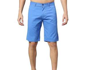 Wide Leg Shorts Two Pockets loose Fit cotton <b>jeans</b> men shorts wholesale prize logo printed on it embroidered logo - Product Image 1