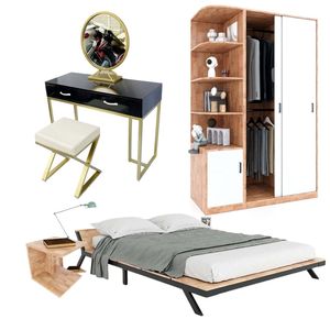 Modern Wood King Size Reclining Bedroom Set with <b>Storage</b> & <b>Dressing</b> <b>Table</b> - Product Image 1