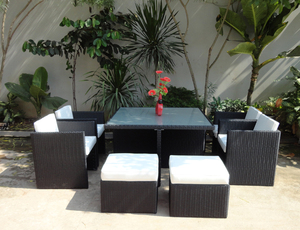 Juego de Comedor de Ratán Sintético de Alta Calidad para Exteriores, con Marco de Aluminio, Resistente a la Intemperie, Muebles de Mimbre para Jardín, Patio o Resort - Product Image 3