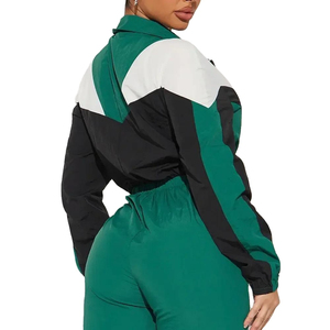 ชุดเซ็ตเสื้อผ้ากันลมแบบสองชิ้นสำหรับผู้ชายและผู้หญิง ดีไซน์เนอร์ ผลิตตามสั่ง ขายส่ง ผ้าไนลอนน้ำหนักเบา ระบายอากาศได้ดี เหมาะสำหรับฤดูหนาว - Product Image 2