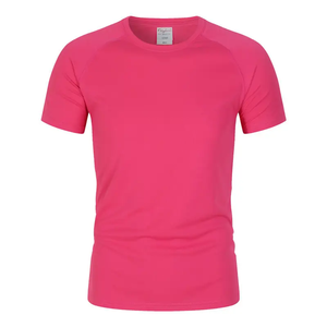 เสื้อยืดผู้ชายสีพื้นพื้นสีล้วนสำหรับใส่ไปยิมฟิตเนสเสื้อยืดสำหรับผู้ชายพิมพ์โลโก้ได้ตามต้องการ - Product Image 1