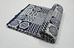 ผ้าฝ้ายเนื้อผ้าระบายอากาศได้ดีจาก100% ผ้าฝ้ายทำมือพิมพ์ลายบล็อกเป็นมิตรต่อสิ่งแวดล้อมแบบดั้งเดิมมรดกทางวัฒนธรรม - Product Image 2