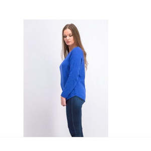 เสื้อถักผ้าฝ้ายมาร์เลดชายโค้งสำหรับผู้หญิง แบรนด์แคร์น สกอตต์ สีน้ำเงิน ไซส์ X-Small - Product Image 3