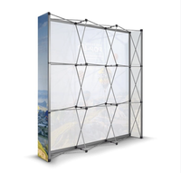 Support d'affichage pop-up professionnel classique en tissu à tension Velcro, cadre en aluminium, surface mate/brillante, installation facile, taille personnalisée