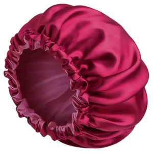 Comfortable <b>Satin</b> Bonnet Adjustable <b>Headband</b> for Secure Coverage All Hair Types Soft Interior Durable Structure Daily Nightly - Product Image 2