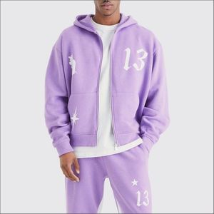 Sweat à capuche et pantalon personnalisés en polyester/coton écologique respirant, coupe régulière, haute qualité, style hip-hop, longueur intégrale, pour l'automne - Product Image 1