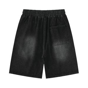 Short vintage personnalisé vieilli étoile délavée à l'acide pour hommes femmes décontracté 100% short en molleton de coton à taille élastique avec cordon de serrage - Product Image 2