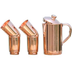 Vaso de metal de cobre artesanal con exterior liso y estilo clásico hecho a mano para uso regular en hogares u oficinas - Product Image 5