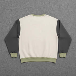 Wholesale Custom Logo Long Sleeve Plain Black White Pink Fitted Sport Mens Terry Crewneck <b>Sweatshirt</b> - Product Image 4