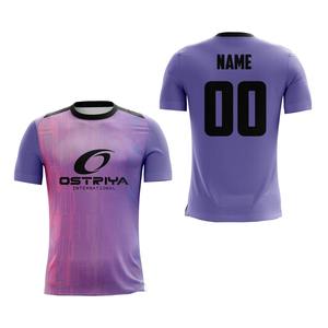 Maillot de football personnalisé à manches courtes de haute qualité, imprimé par transfert thermique, couleurs personnalisées, 100 % polyester, respirant et à séchage rapide - Product Image 3
