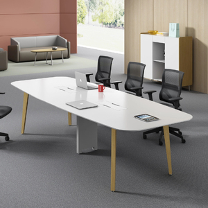 Bền và thanh lịch cuộc họp đồ nội thất thương mại hội nghị bảng với gỗ màu thép chân - Product Image 2