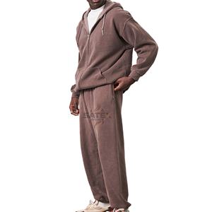 Chándales Unisex al por Mayor con Lavado Ácido, Cierre de Cremallera, Alta Calidad, Personalizados, Corte Regular, Invierno, con Capucha, Casuales, Lisos, 100% Algodón, Ecológicos - Product Image 3