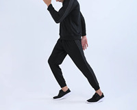 Ensemble de survêtement pour homme à col montant et bande latérale, de haute qualité, respirant, léger, pour le sport, l'entraînement et le jogging
