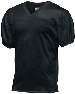 Maillot d'entraînement de football américain pour homme, col en V, noir, manches courtes, respirant, anti-UV, en mesh, ajusté, toutes saisons - Product Image 1