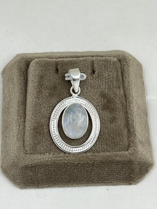 Colgante de círculo de piedra lunar arcoíris de plata esterlina 925 al por mayor | Bisel de cuerda moderna Joyería de diseñador geométrico - Product Image 3